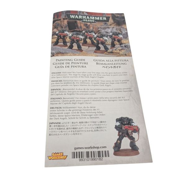 Warhammer 40k Dark Angels Space Marines Lot of 5 Assembled Unpainted w Brush - Picture 5 of 16